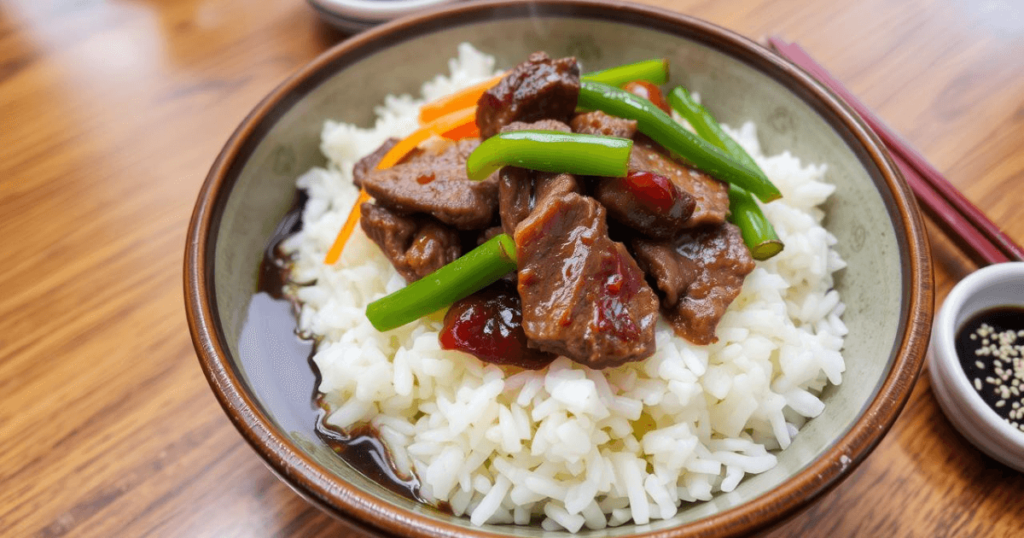 Beef pepper rice