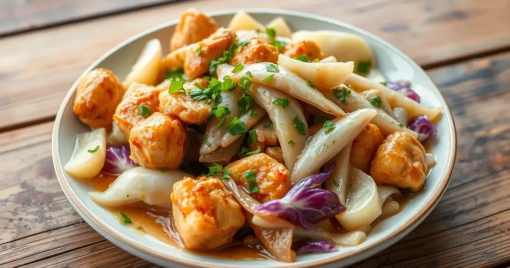 chicken cabbage dish