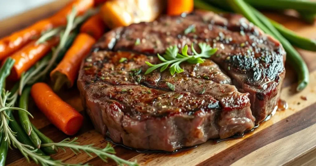 delicious beef round steak