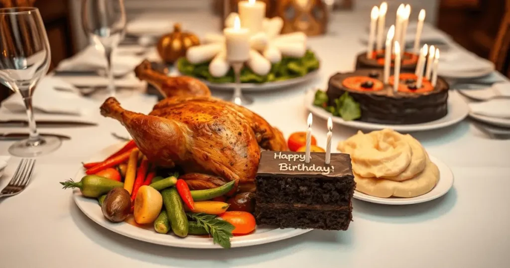 birthday dinner dishes