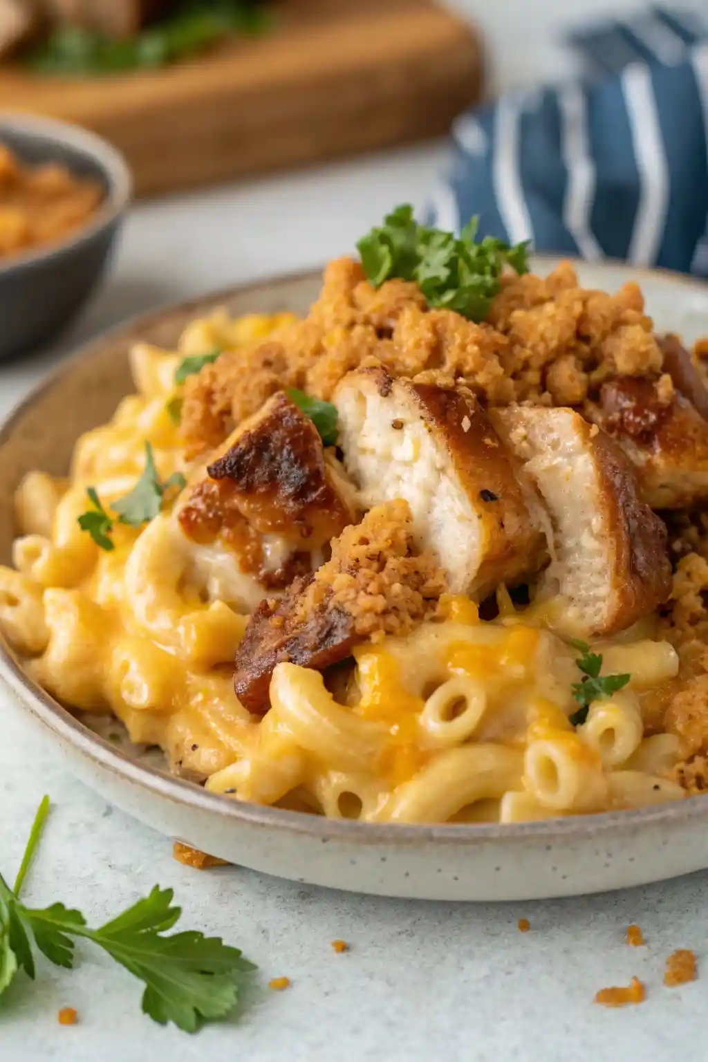 BBQ Chicken Mac and  Cheese for family gathering