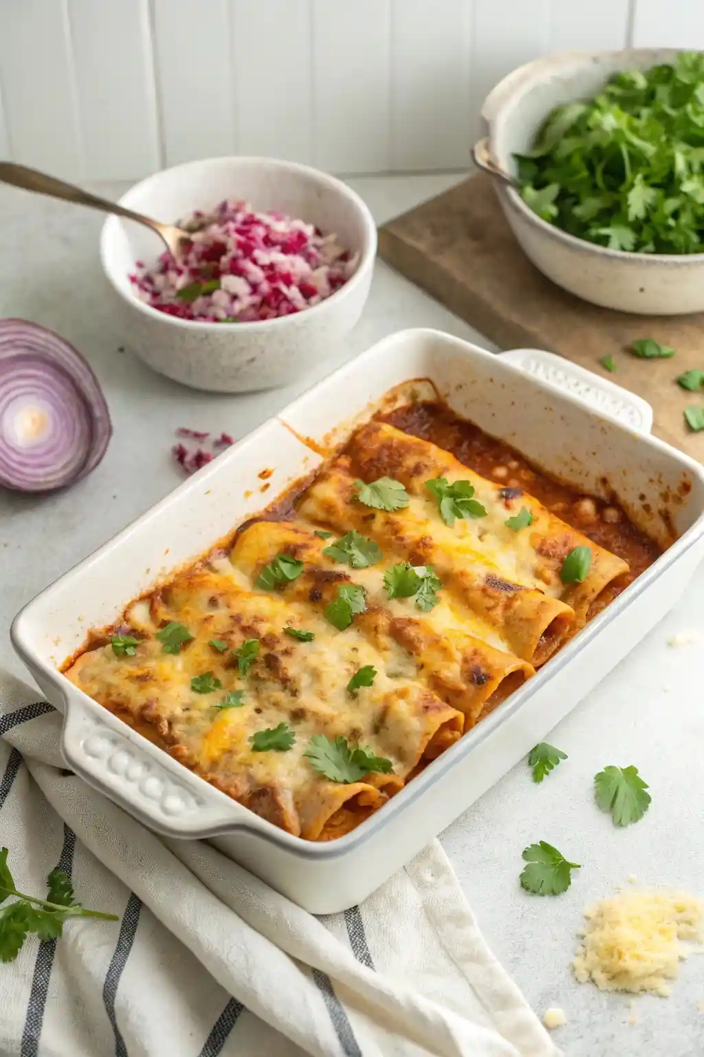 Homestyle Ground Beef Enchiladas with Cheese