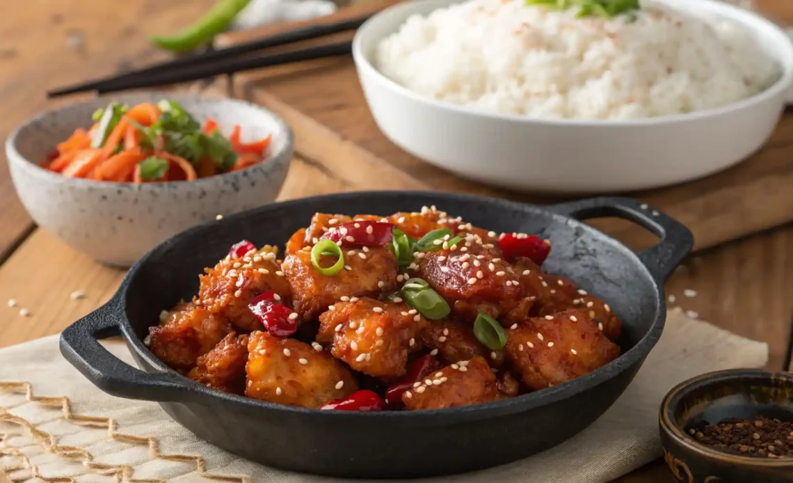 sweet chili chicken dish