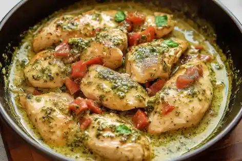 Creamy Pesto Chicken recipe