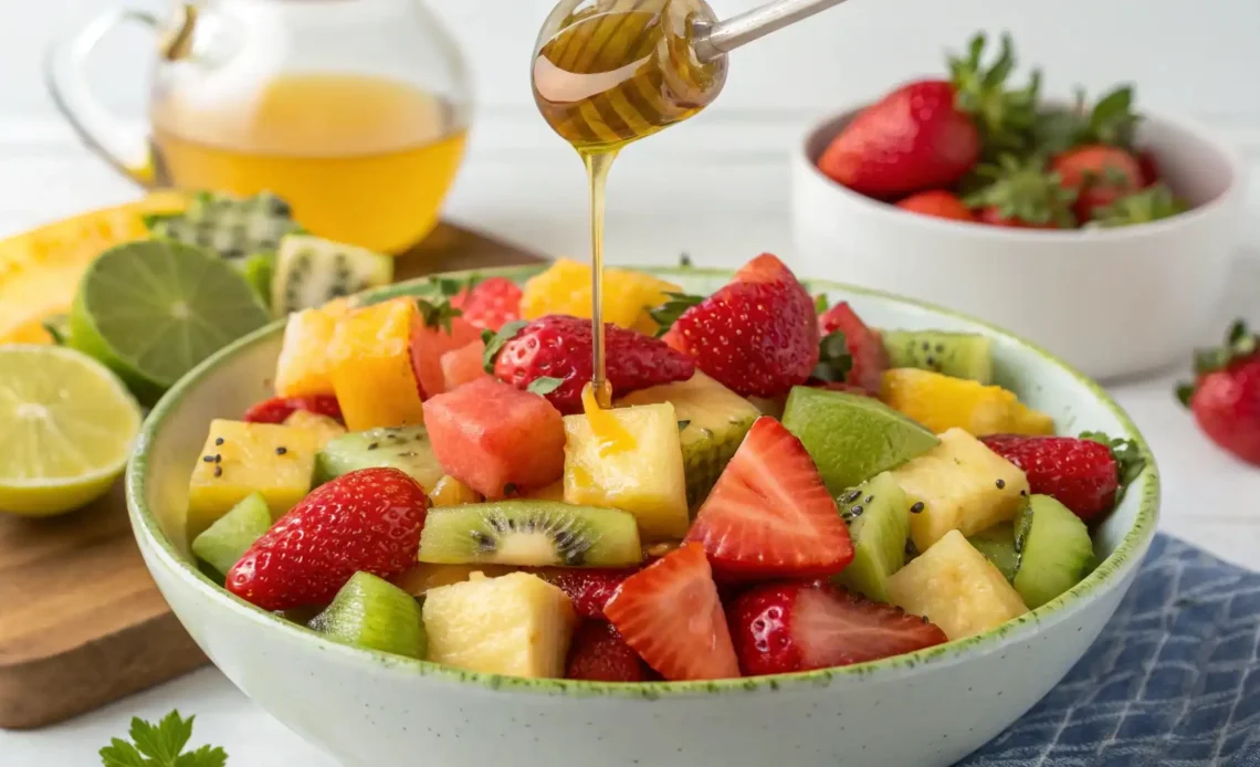 Fruit Salad with Honey Lime Dressing