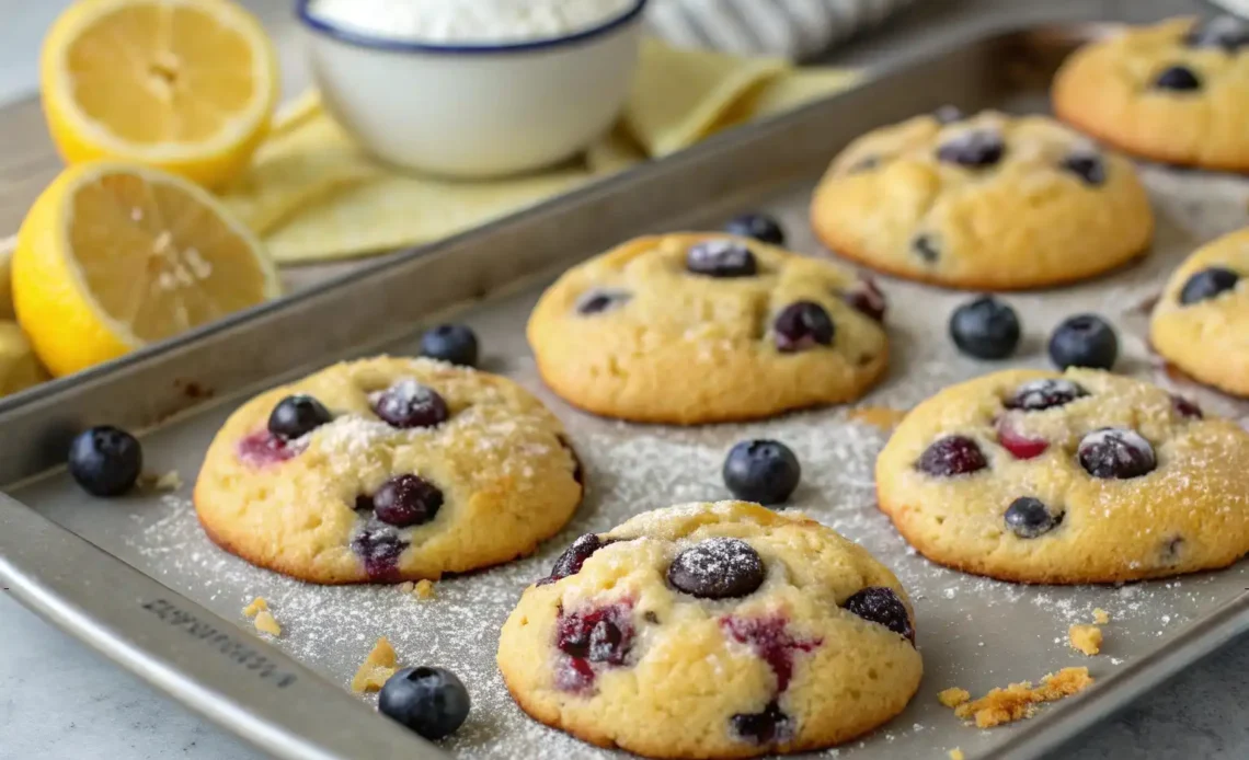 lemon blueberry muffin cookies