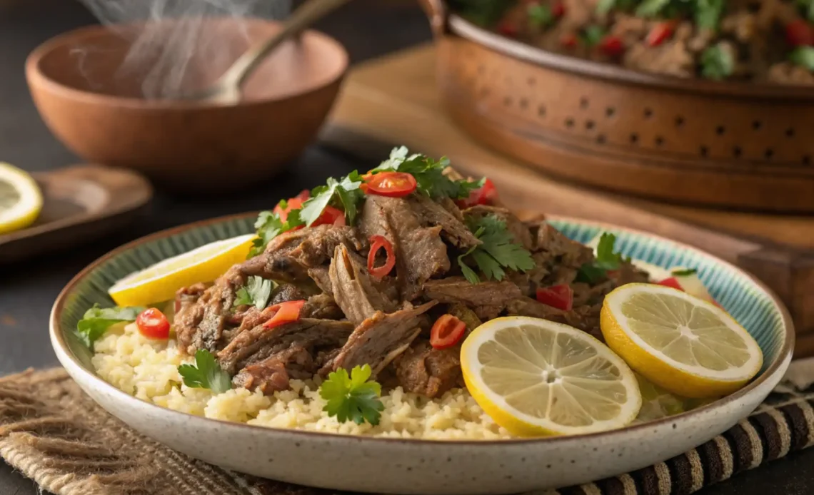 pulled lamb middle eastern slow cooked lamb
