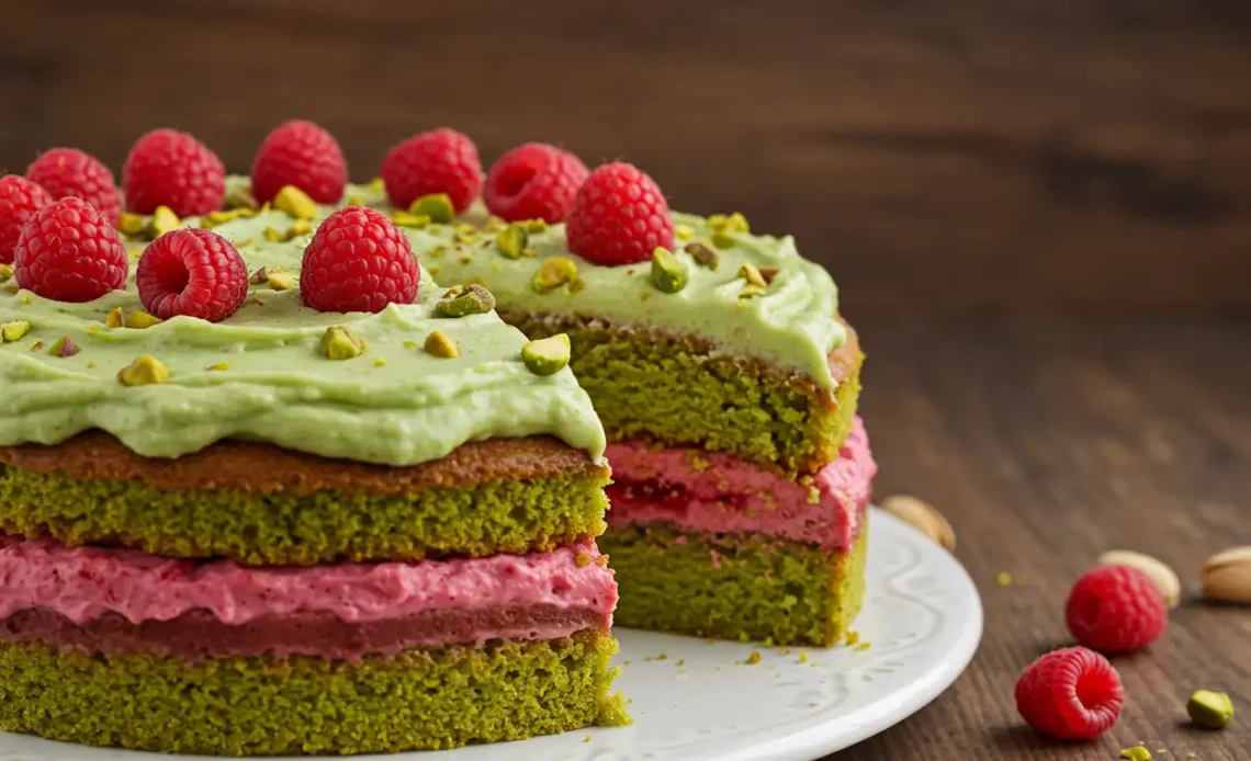 Pistachio Raspberry Cake