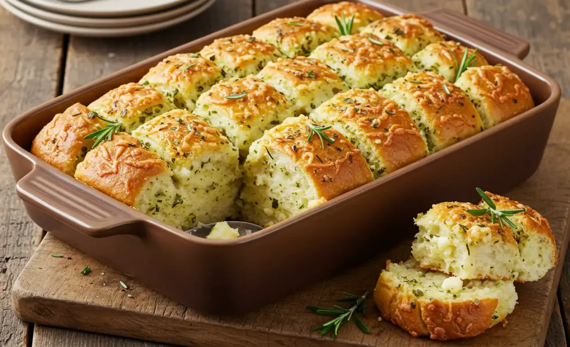 Cheesy Garlic Herb Pull Apart Bread