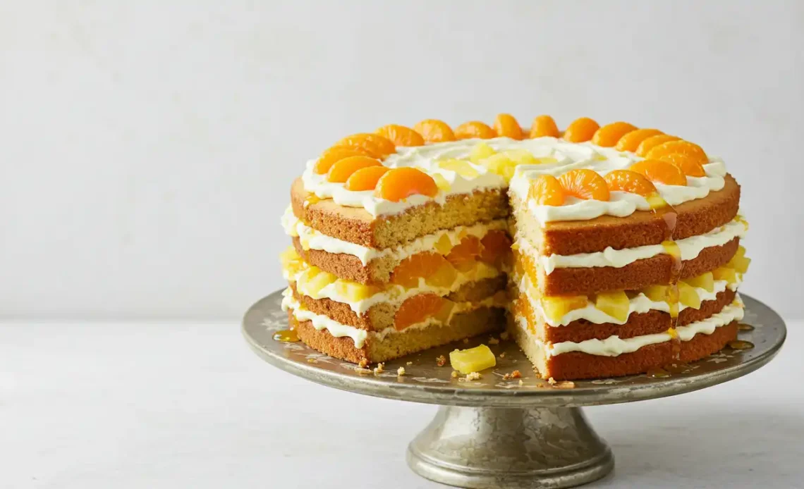 Mandarin Orange and Pineapple Cake Recipe