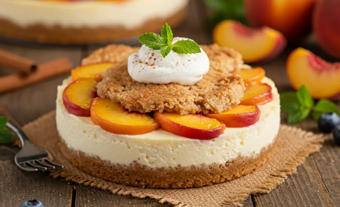 Peach Cobbler Cheesecake