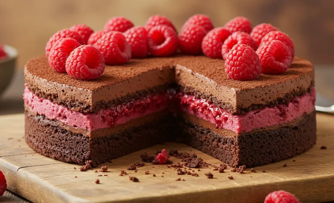 Raspberry Chocolate Mousse Cake