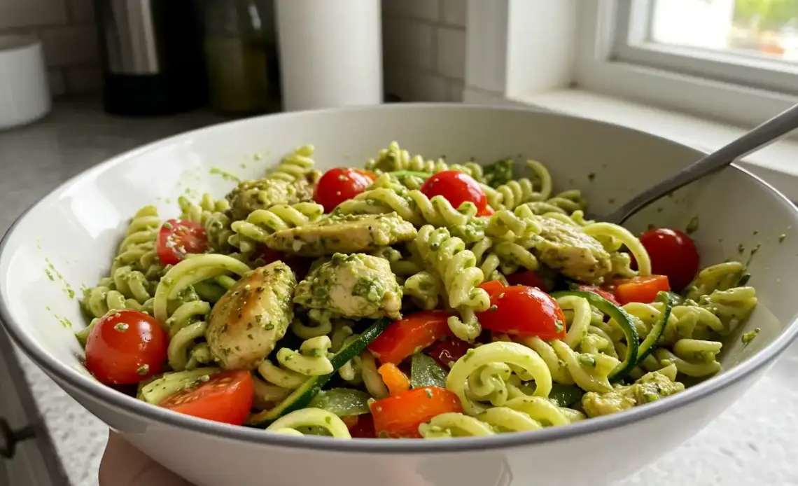 chicken pesto pasta salad