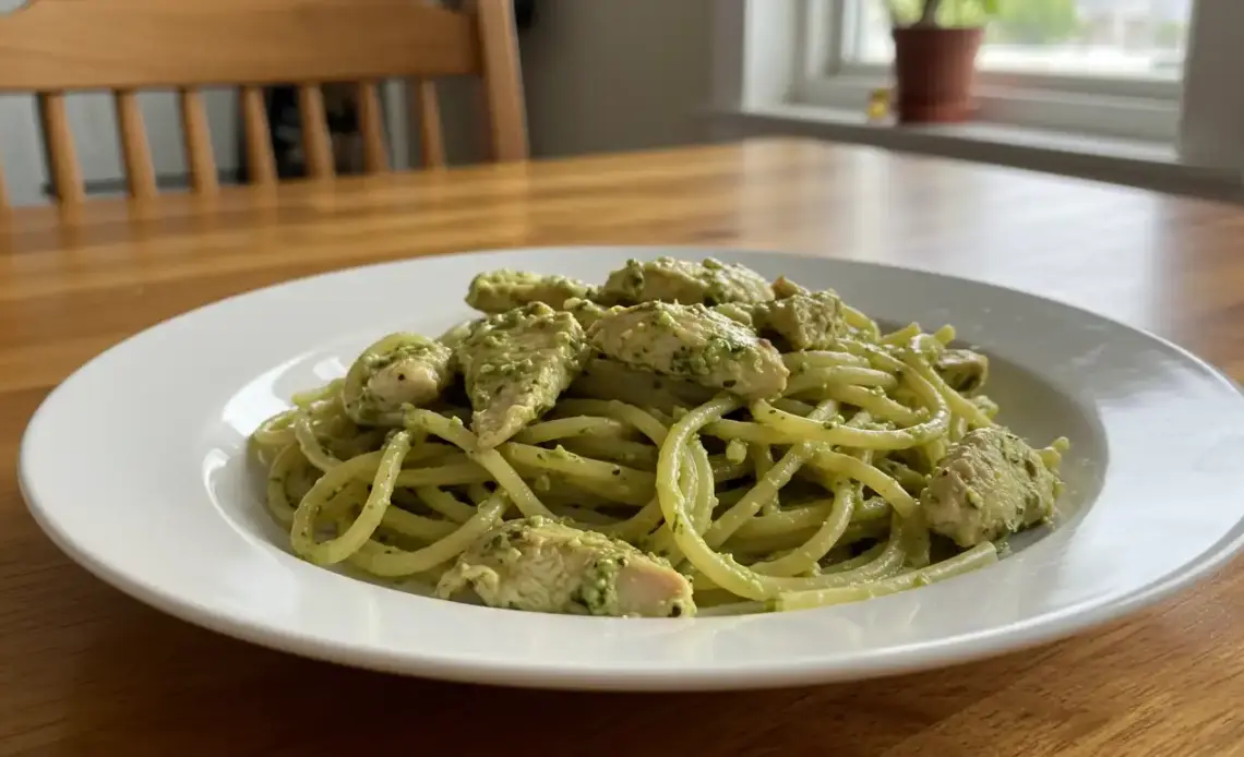 creamy pesto chicken pasta