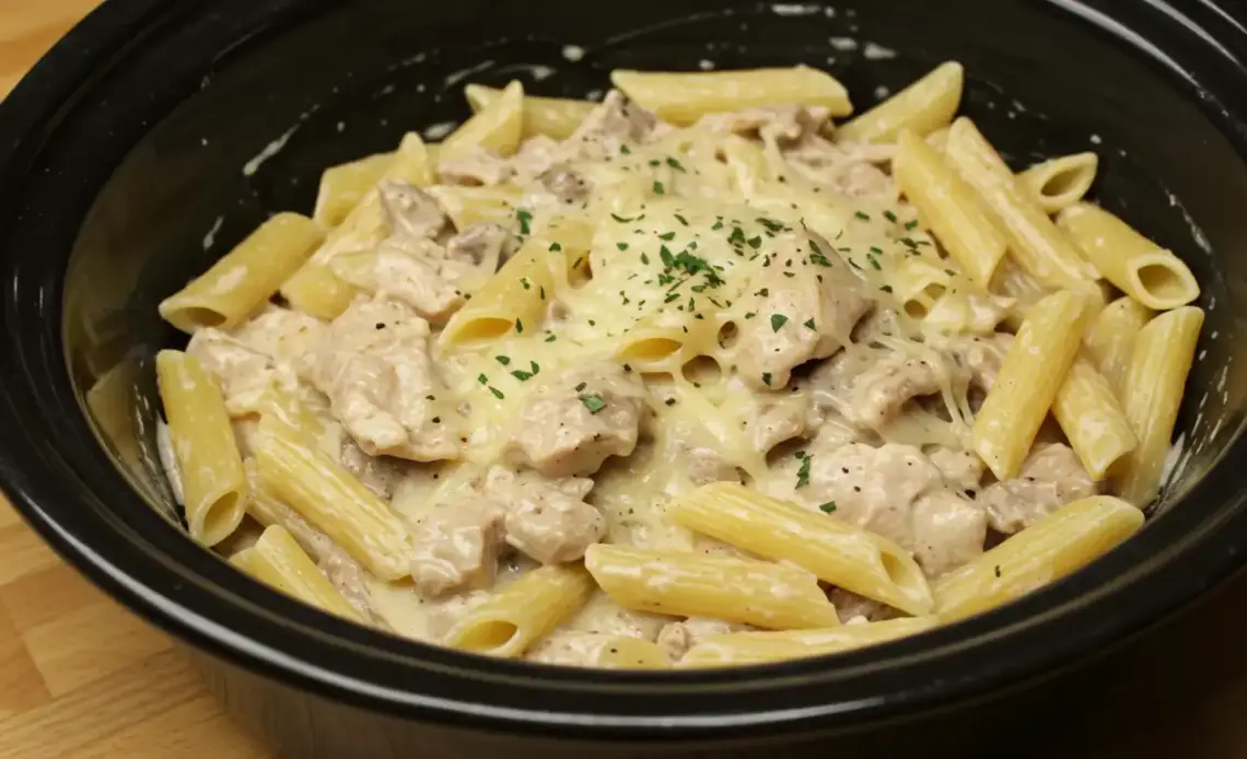 crock pot chicken alfredo pasta