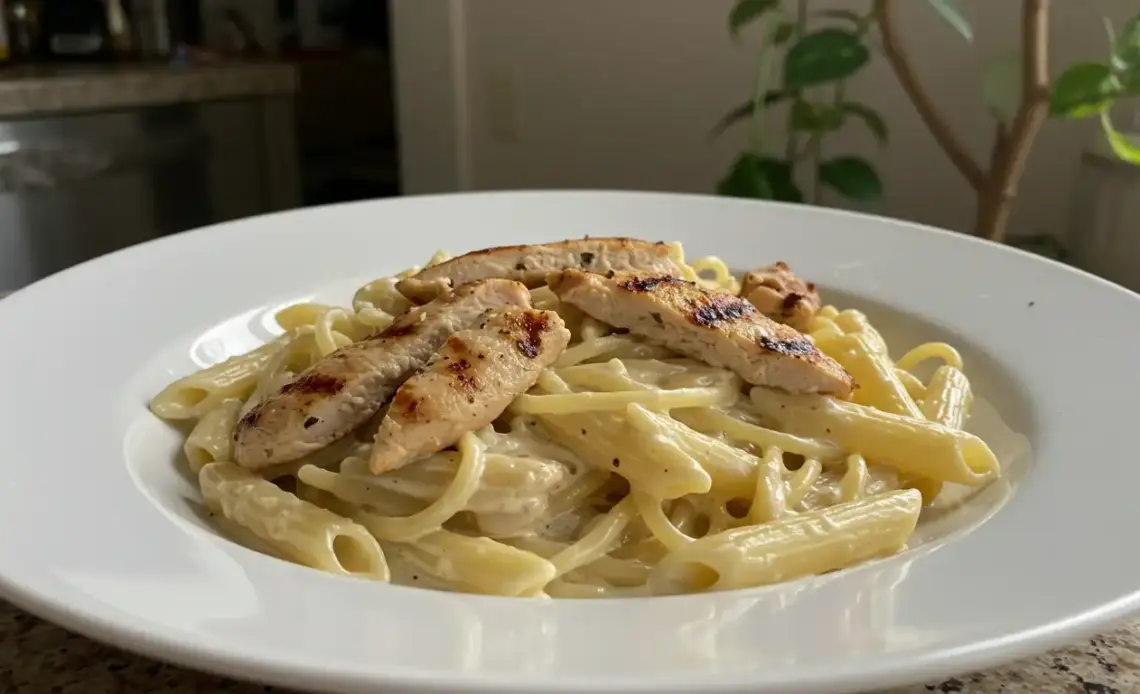 grilled chicken alfredo pasta