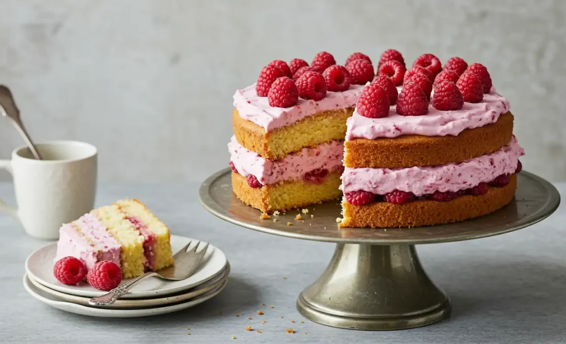 raspberry and white chocolate cake