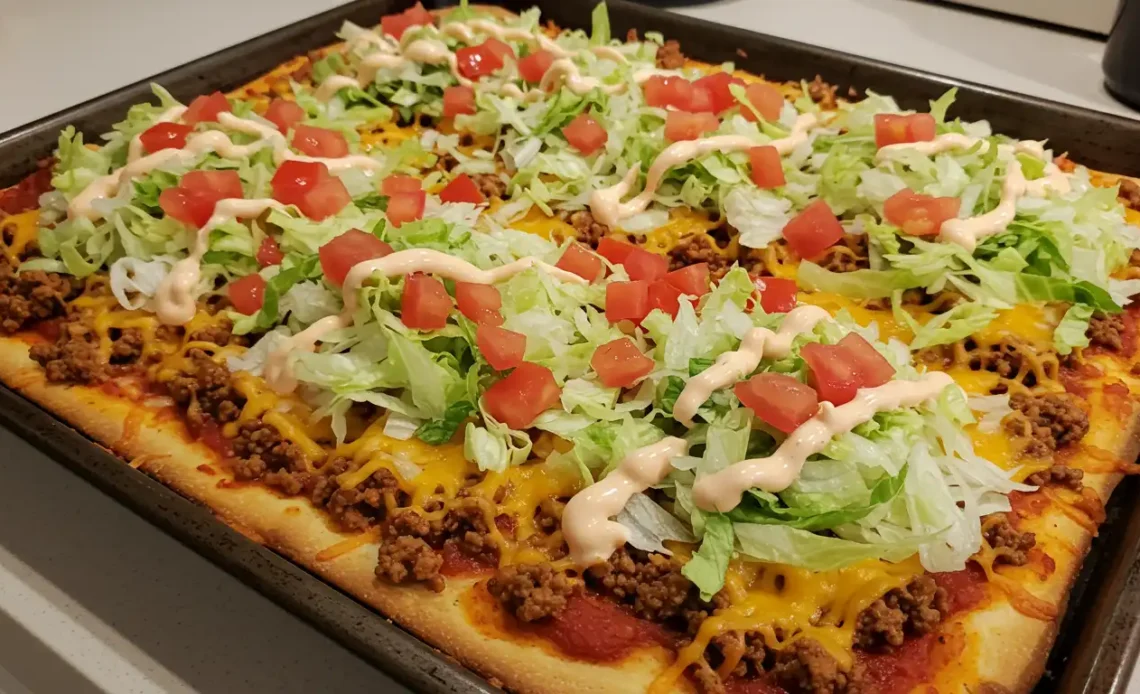 sheet pan taco pizza