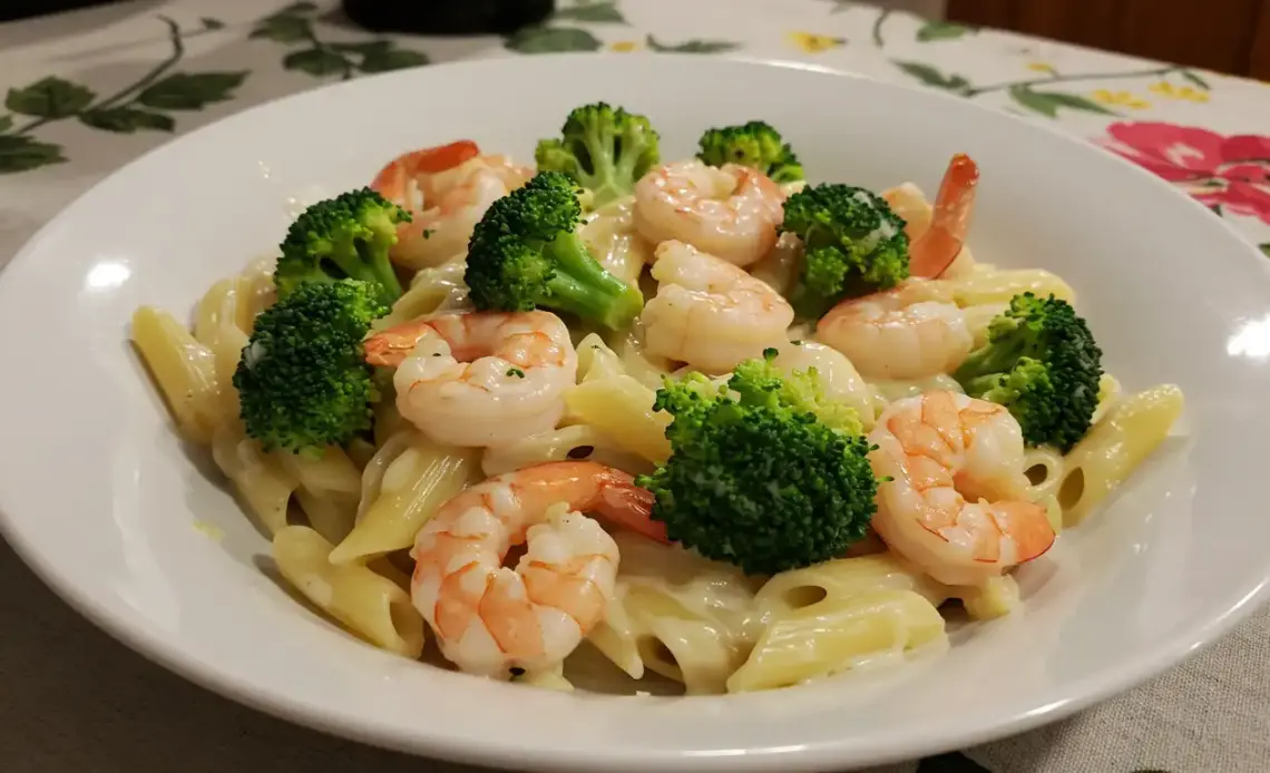 Shrimp and Broccoli Alfredo