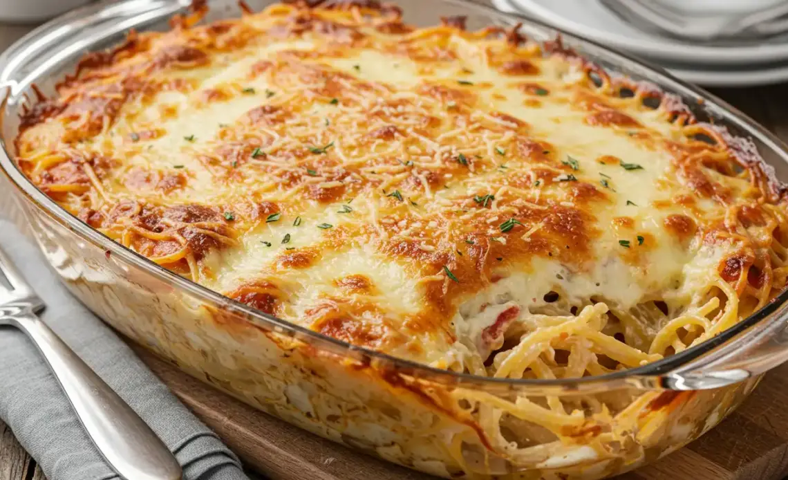 baked spaghetti recipe with cream cheese