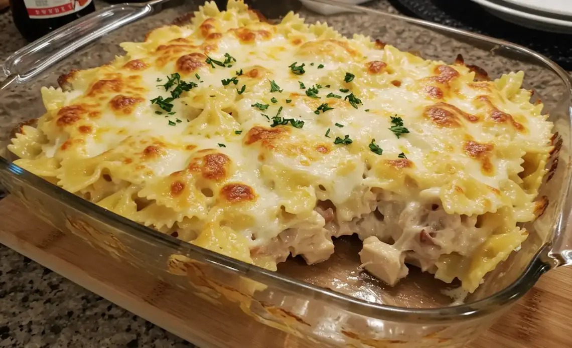 chicken bowtie pasta Casserole