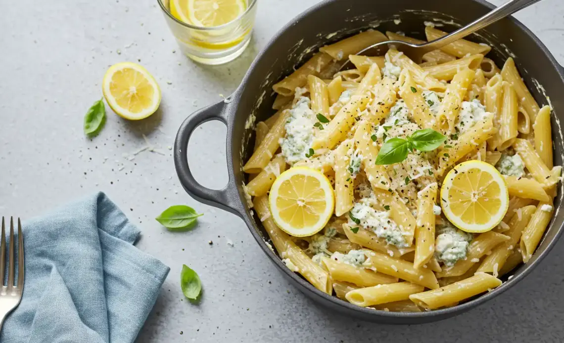 one pot pasta with ricotta and lemon