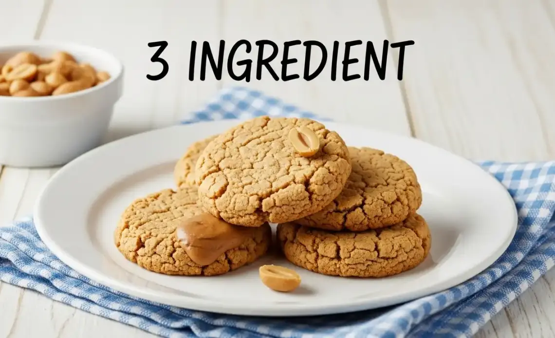 3 Ingredient Peanut Butter Cookies
