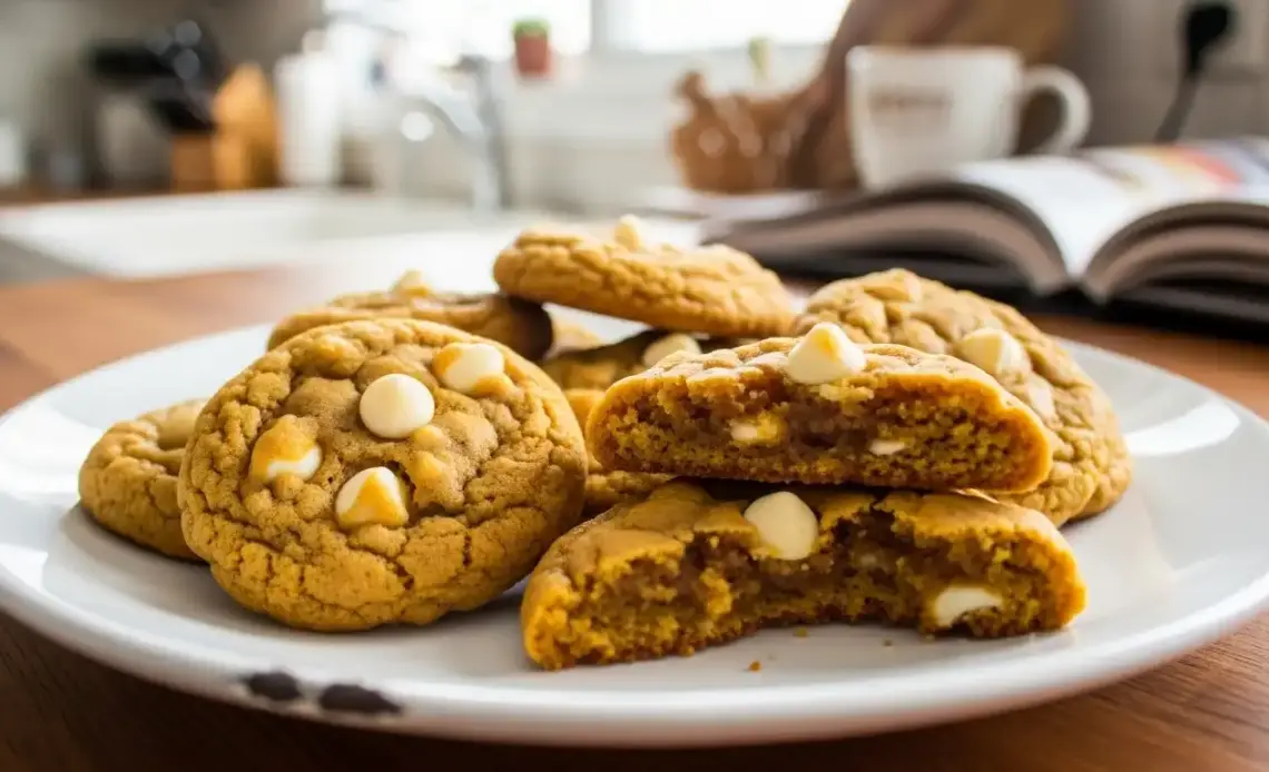 Pumpkin White Chocolate Chip Cookies