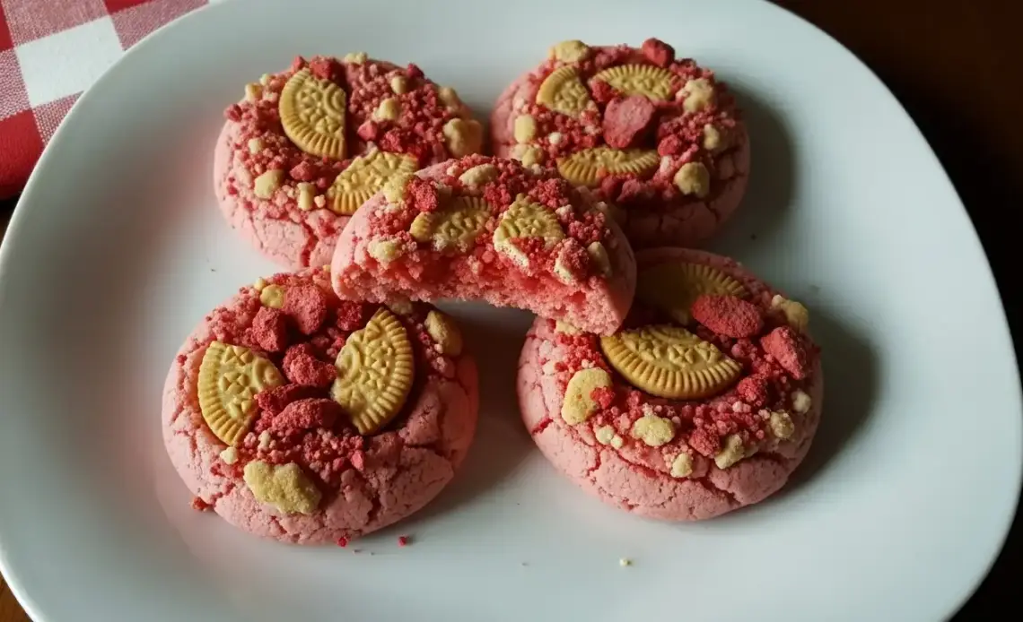 Strawberry Crunch Cookies