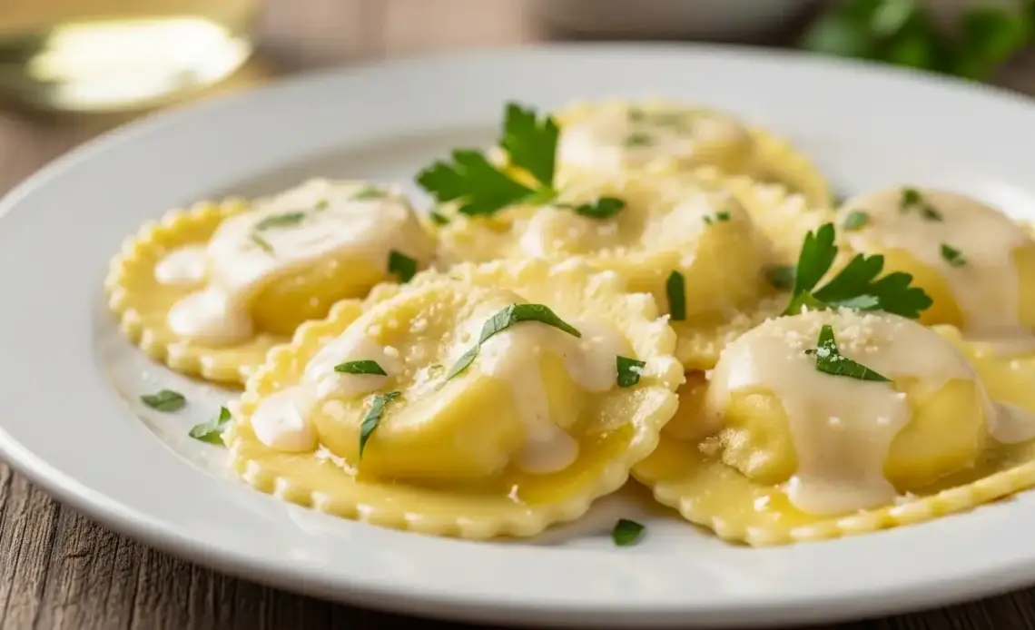 White Wine Cream Sauce for Ravioli