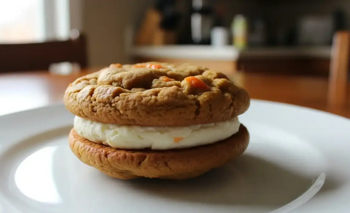 Carrot Cake Cookies with Cream Cheese Filling