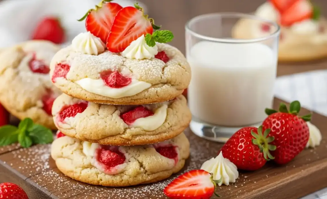 Strawberry Cream Cheese Cookies